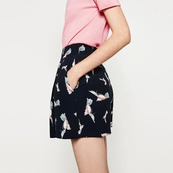 Zara bird shorts skort bermudas - Picture 4 of 6